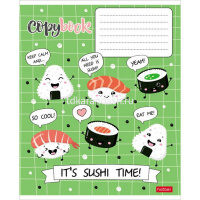 Тетрадь А5 24л клетка "Пришла еда" на скобе 5 дизайнов 24Т5В1/068344 от магазина "Карандаш"