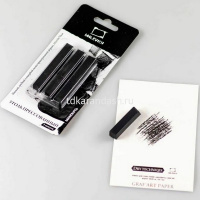 Уголь прессованный 3шт 10х10х70мм квадратный, в блистере 810010 от магазина "Карандаш"