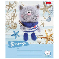 Тетрадь А5 12л узкая линия "Уютные котики" на скобе 5 дизайнов 12Т5В7/075154 от магазина "Карандаш"