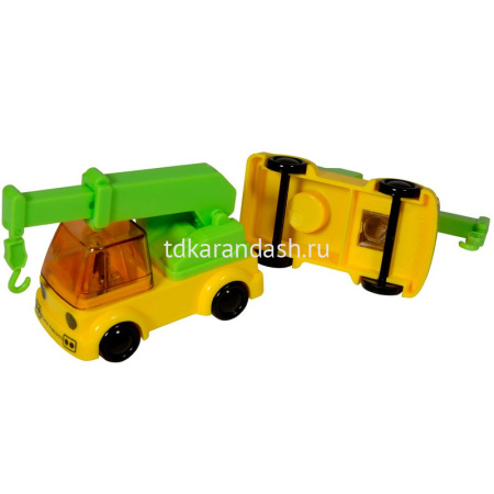 Точилка 1 отв. "Funsharp. Подъемный кран" 37х70х60мм пластик 4 цвета 35-0031 от магазина "Карандаш"