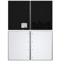 Тетрадь А4 80л клетка "Megapolis" на спирали, пластиковая обложка, перфорация на отрыв 45941/50657 от магазина "Карандаш"