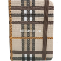 Бизнес-блокнот А7 80л "Клетка" на резинке, линия, обложка 7БЦ, резинка д/ручки, 4 цвета 5801-7 от магазина "Карандаш"