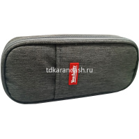 Пенал "Yescholar" 22х10х5,5см, овальный, 1 отделение, откидная планка, 1 карман, текстиль, 3 цвета от магазина "Карандаш"
