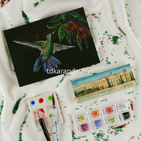 Краски акварельные мерцающие 8 цветов "Лето" 2,5мл кюветы, в картонной упаковке 19412568 от магазина "Карандаш"