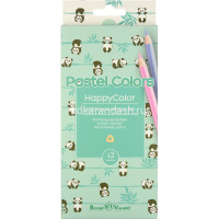 Карандаши 12 цветов "HappyColor" пастельные, трехгранные дерево, картон, 4 вида 30-0093 от магазина "Карандаш"