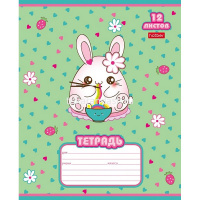 Тетрадь А5 12л клетка "Зайкины истории" на скобе 5 дизайнов 12Т5В1/086002 от магазина "Карандаш"
