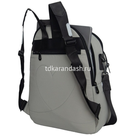 Рюкзак-сумка 29х37,5х15см, 630гр, 2 отделения, 4 кармана, серый RD-546-2/3 от магазина "Карандаш"