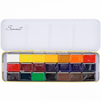 Картинка Краски акварельные 21 цвет "Сонет" 2,5мл кюветы металлическая упаковка 351101514 от магазина "Карандаш" Краски акварельные 21 цвет "Сонет" 2,5мл кюветы металлическая упаковка 351101514 от магазина "Карандаш"