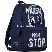 Рюкзак "Music" 40х30х17см, 600гр, 1 отделение, 3 кармана, синий 12-003/19 от магазина "Карандаш"