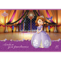 Альбом для рисования А4 30л "София Прекрасная" на скобе 5 дизайнов 068757 от магазина "Карандаш"