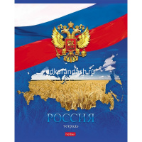 Тетрадь А5 48л клетка "Россия. С гимном" на скобе 5 дизайнов 48Т5B1/013123 от магазина "Карандаш"