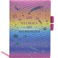 Бизнес-блокнот А5 80л "My stories" линия, 7БЦ, цветной срез, 2 резинки д/ручки, 4 вида Y10888-24 от магазина "Карандаш"