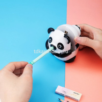 Точилка механическая 1 отв. "Панда" 100х108х78мм пластик, черная E0518 от магазина "Карандаш"