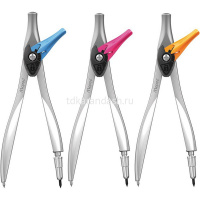 Циркуль "Study stop" + набор грифелей, в пластиковом футляре, 3 цвета 195110 от магазина "Карандаш"