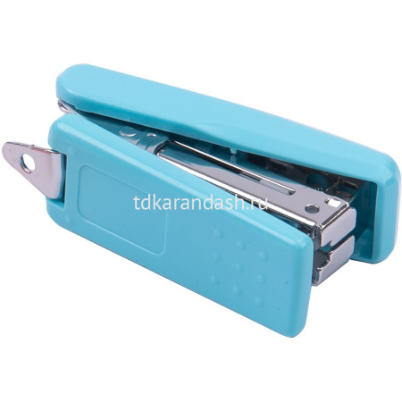 Степлер №10 12л глубина 25мм, со встроенным антистеплером и скобами, 2 цвета E0254 от магазина "Карандаш"