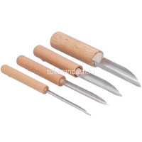 Набор резцов 4шт 17см металл/дерево Y10768-24 от магазина "Карандаш"