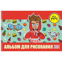 Альбом для рисования А4 30л "Влад А4" на спирали перфорация на отрыв 5 дизайнов 082405 от магазина "Карандаш"