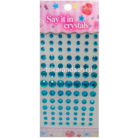 Наклейки Стразы 20х10см 4 размера, 5 цветов Y7221-18 от магазина "Карандаш"