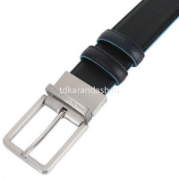 Ремень мужской 3,5см х 1,25м натуральная кожа, черный/темно-синий "Blue Square" CU2619B2/NBLU2 от магазина "Карандаш"