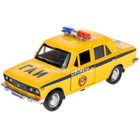Картинка Машина "Ваз-2106. Жигули полиция" желтая, инерционная, металл 12см (свет, звук, открывающиеся двери) от магазина "Карандаш" Машина "Ваз-2106. Жигули полиция" желтая, инерционная, металл 12см (свет, звук, открывающиеся двери) от магазина "Карандаш"
