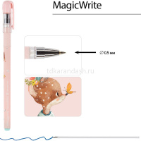 Ручка шариковая "MagicWrite. Forest Dream. Олененок на пеньке" 0,5мм синяя 20-0240/29 от магазина "Карандаш"