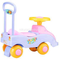 Каталка-автомобиль "001" 46х26х44см розово-фиолетовая, пластик У447 от магазина "Карандаш"