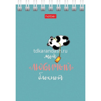 Блокнот А7 40л "Мой любимый блокнот" клетка, на спирали 6 дизайнов 081193 от магазина "Карандаш"