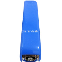 Степлер №24/6,26/6 25л глубина 45мм со скобами, пластик, синий E0306 от магазина "Карандаш"