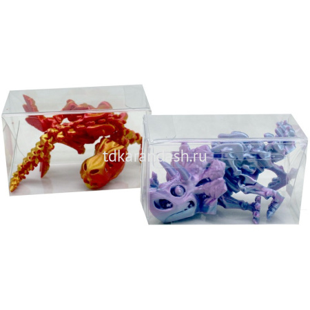 Фигурка 3D "Дракон" 12см подвижный, пластик, 3 вида, 3 цвета 11259-24 от магазина "Карандаш"