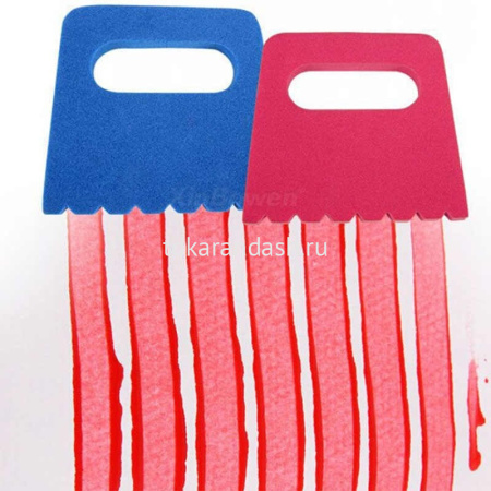 Набор кисть-шпатель 4шт. плоские 8х9см, фоамиран Y7951-18 от магазина "Карандаш"