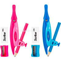 Набор чертежный 8 предметов (циркуль, линейка, транспортир, 2 треуг-ка, точилка, карандаш, ластик) от магазина "Карандаш"