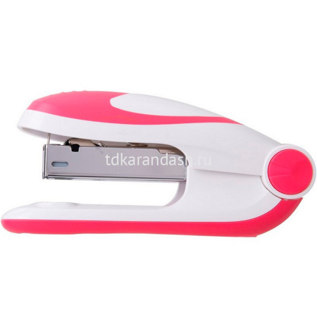 Степлер №24/6,26/6 25л глубина 58мм, розовый/белый E0319 от магазина "Карандаш"