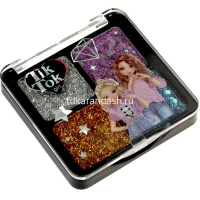 Тени для век "Tik Tok Girl" с блестками, в блистере YS98094-TTG от магазина "Карандаш"