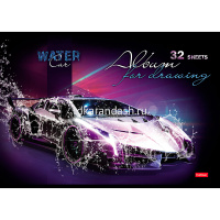 Альбом для рисования А4 32л "АвтоСтихии" на скобе 3D лак матовая ламинация 5 дизайнов 051866 от магазина "Карандаш"