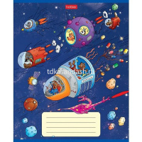 Тетрадь А5 18л клетка "Космическое приключение" на скобе 5 дизайнов 18Т5В1/067621 от магазина "Карандаш"