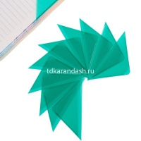 Набор регистров-уголков 10 шт/уп 5,5х5,5см для обозначения страниц, пвх матово-зеленый 3334-139/139 от магазина "Карандаш"