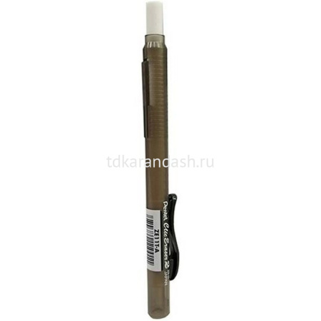 Ластик-карандаш "Clic Eraser 2" прямоугольный в футляре, 6х6х80мм, белый, черный корпус ZE11T-A от магазина "Карандаш"
