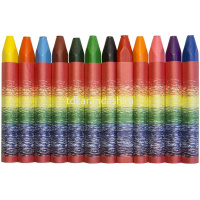 Мелки восковые 12 цветов треугольные, на масляной основе "Кроха" 29С 1773-08 от магазина "Карандаш"