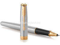Ручка РЧ "Parker Sonnet Stainless Steel GT " премиум, F черная 1931506 от магазина "Карандаш"