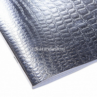 Тетрадь А5 96л клетка Croco серебро бумвинил металлик на скобе 96Т5бвВ1/072799 от магазина "Карандаш"