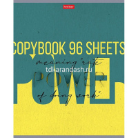 Тетрадь А5 96л клетка "Важные слова" на скобе матовая ламинация 5 дизайнов 96Т5лВ1/070817 от магазина "Карандаш"