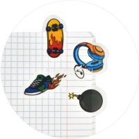 Клейкая закладка пластиковая размер ассорти 160л "Стрит-арт" фигурная 64240 от магазина "Карандаш"