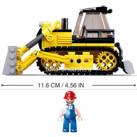 Конструктор "Город. Бульдозер" 231 деталь 23х28х5,5см пластик (1 фигурка) M38-B0802 от магазина "Карандаш"