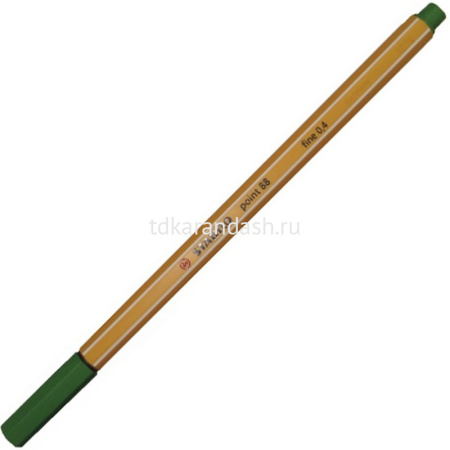 Ручка капиллярная "Stabilo point" 0,4мм зеленая 88/36