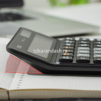 Калькулятор 12 разрядов 129х129х26,5мм черный EM110 от магазина "Карандаш"