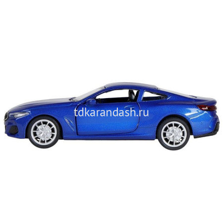 Машина "BMW M850i Coupe" синяя, инерционная, металл 17,5см (свет, звук, откр.двери) JB1251478 от магазина "Карандаш"