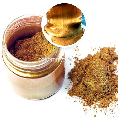 Пигмент для эпоксидной смолы 10гр металлический, золотистый AC-MET-00-010-GLD