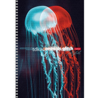 Тетрадь А4 80л клетка "Расфокус" на спирали глянцевая ламинация 4 дизайна 083175 от магазина "Карандаш"