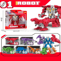 Трансформер "Динозавр" с мечом 9х4см пластик, в блистере LT391349 от магазина "Карандаш"