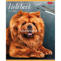 Тетрадь А5 96л клетка "Наши верные друзья" на скобе матовая ламинация 5 дизайнов 080273 от магазина "Карандаш"